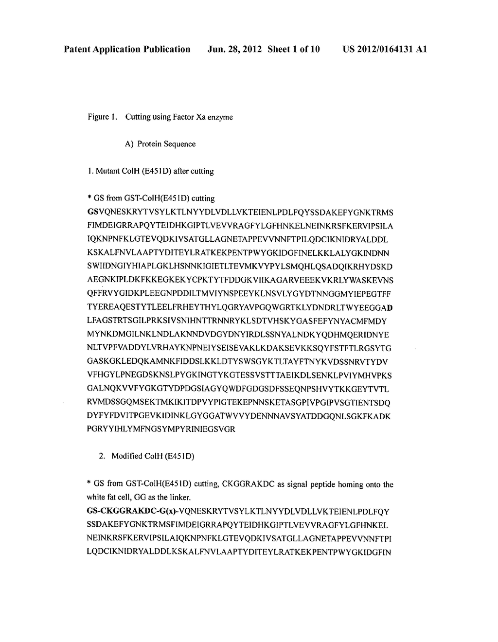 MODIFIED MUTANT COLLAGENASE AND IT'S USE IN FAT MELTING AND IN SCAR     REDUCTION - diagram, schematic, and image 02