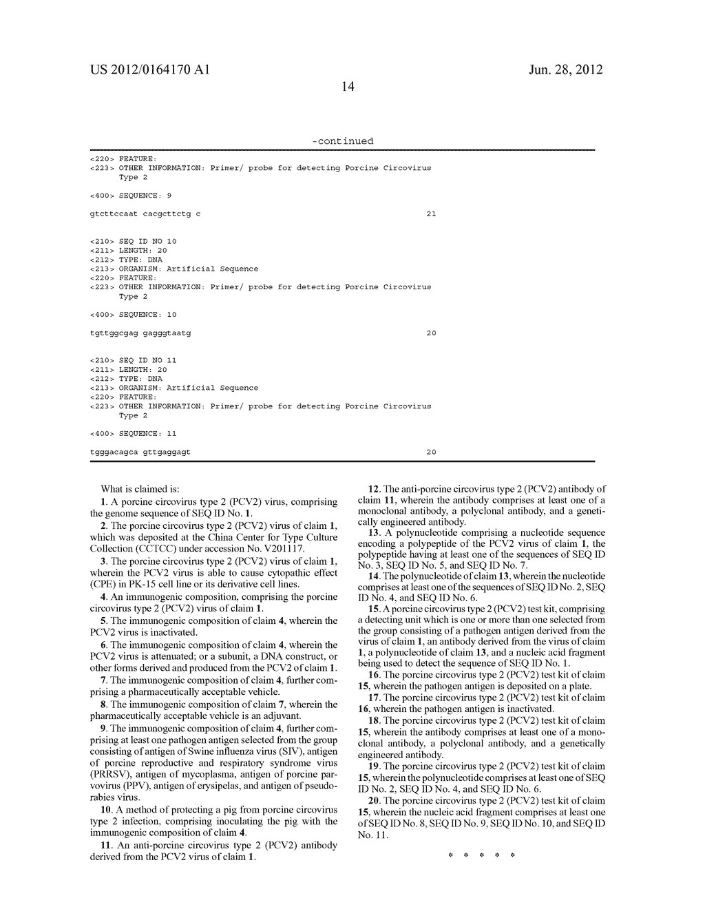 Porcine Circovirus Type 2 (PCV2), Immunogenic Composition Containing the     Same, Test Kit, and Application Thereof - diagram, schematic, and image 21