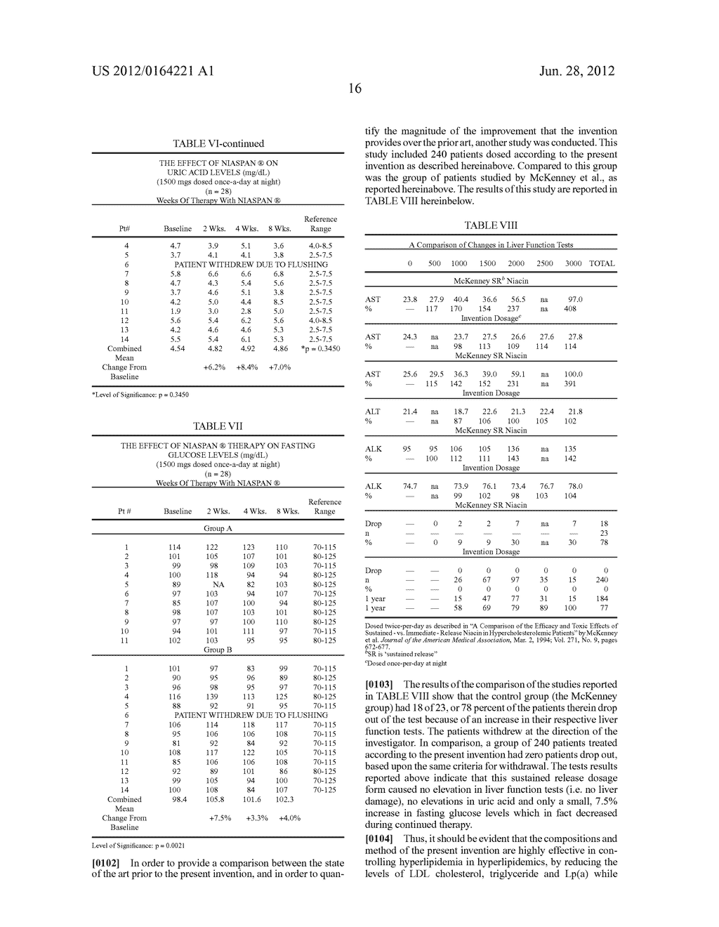 COMBINATIONS OF HMG-COA REDUCTASE INHIBITORS AND NICOTINIC ACID COMPOUNDS     AND METHODS FOR TREATING HYPERLIPIDEMIA ONCE A DAY AT NIGHT - diagram, schematic, and image 17