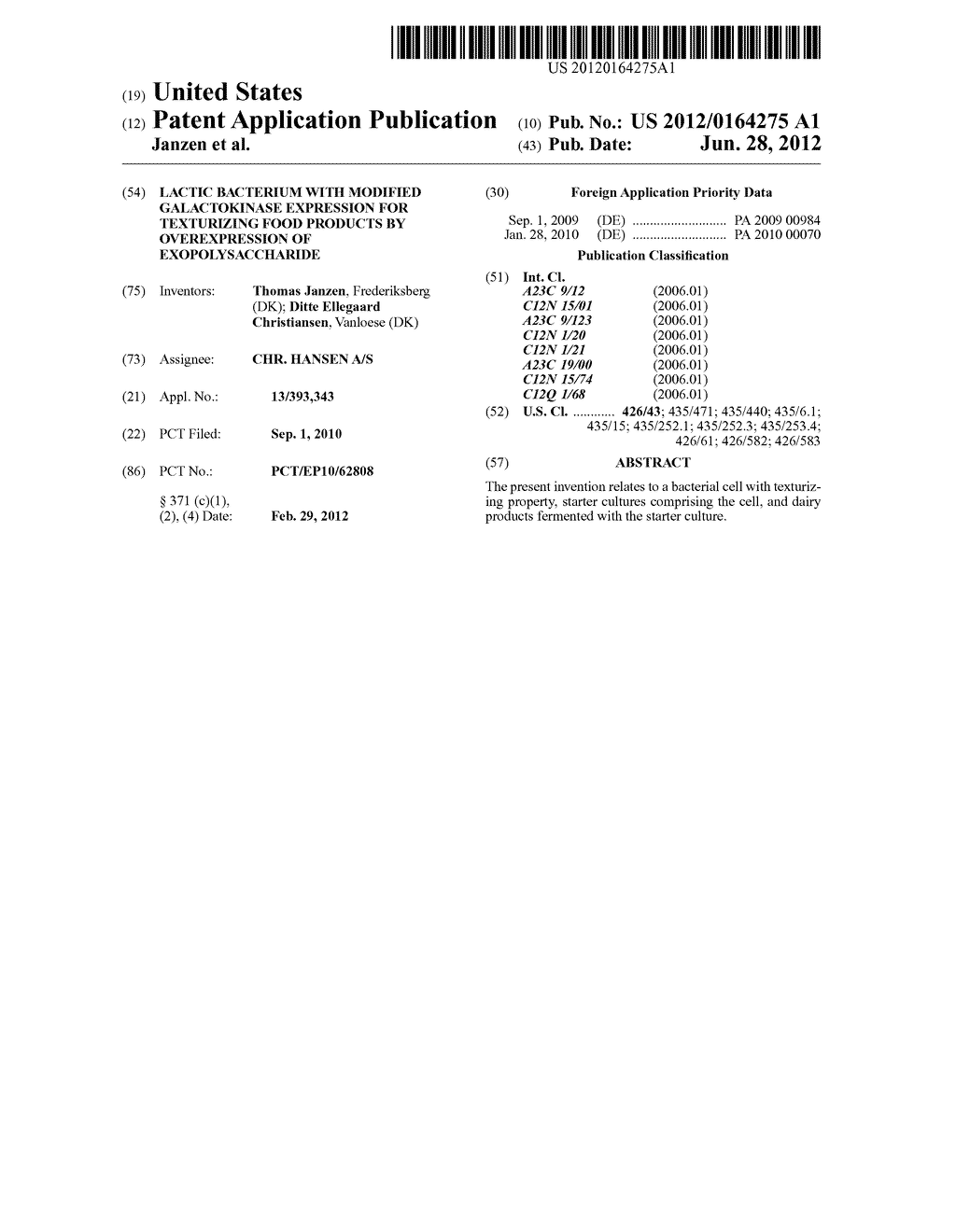 LACTIC BACTERIUM WITH MODIFIED GALACTOKINASE EXPRESSION FOR TEXTURIZING     FOOD PRODUCTS BY OVEREXPRESSION OF EXOPOLYSACCHARIDE - diagram, schematic, and image 01