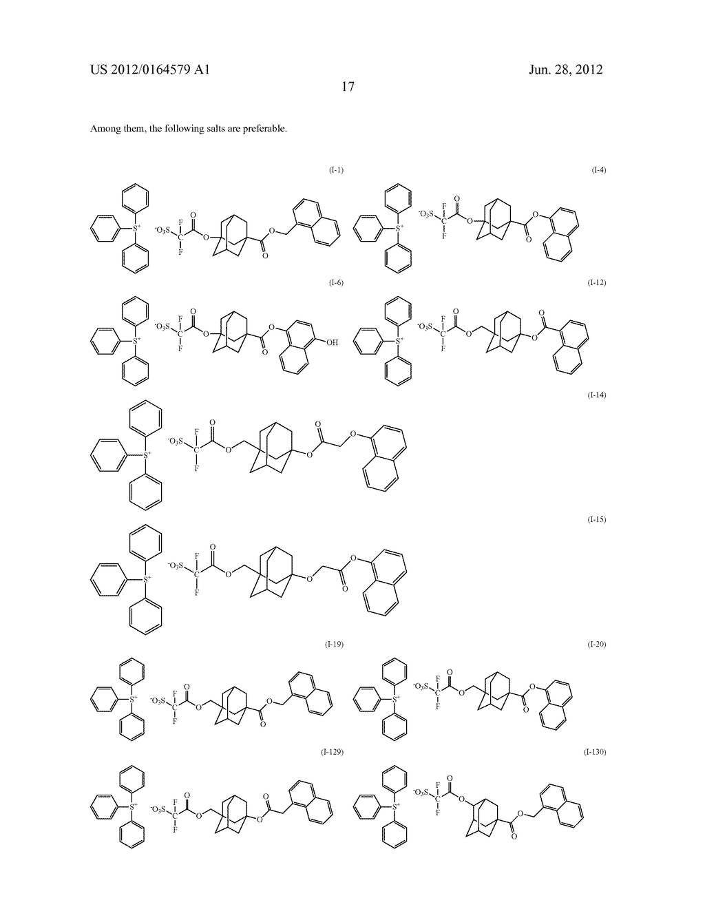 SALT, PHOTORESIST COMPOSITION AND PROCESS FOR PRODUCING PHOTORESIST     PATTERN - diagram, schematic, and image 18