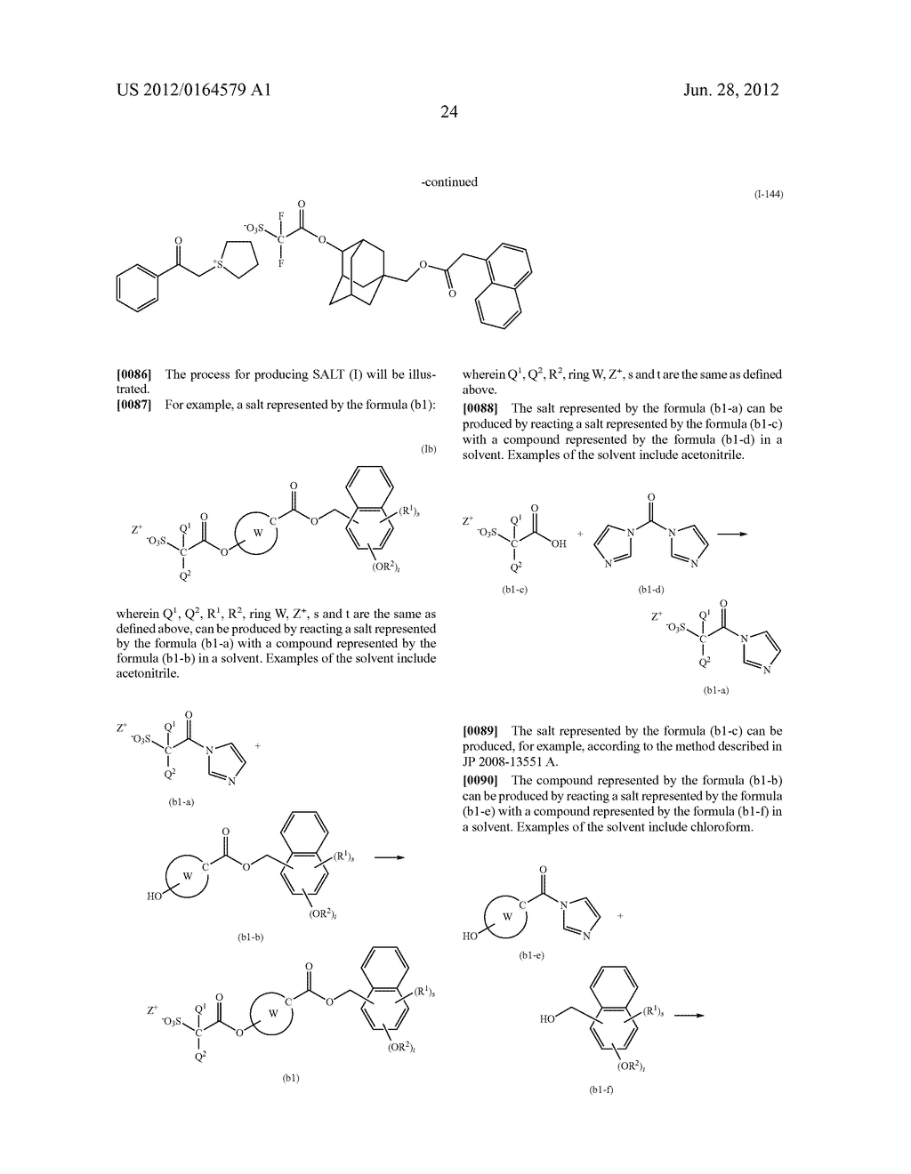 SALT, PHOTORESIST COMPOSITION AND PROCESS FOR PRODUCING PHOTORESIST     PATTERN - diagram, schematic, and image 25
