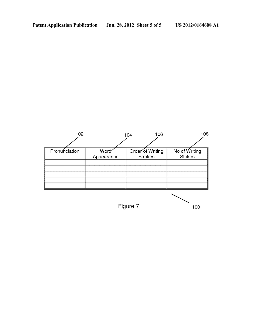 METHODS AND SYSTEM FOR VISUALLY REPRESENTING A RATE OF WRITING A PLURALITY     OF IDENTICAL CHINESE CHARACTERS FOR AT LEAST ONE USER ON A DISPLAY - diagram, schematic, and image 06