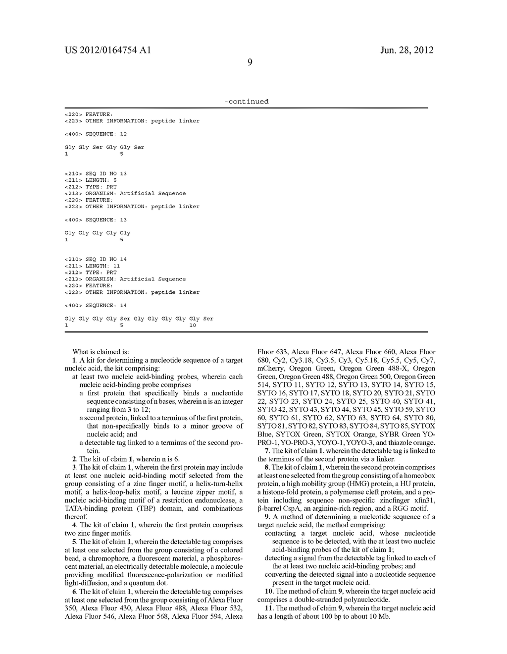 KIT AND METHOD OF DETERMINING NUCLEOTIDE SEQUENCE OF TARGET NUCLEIC ACID - diagram, schematic, and image 13