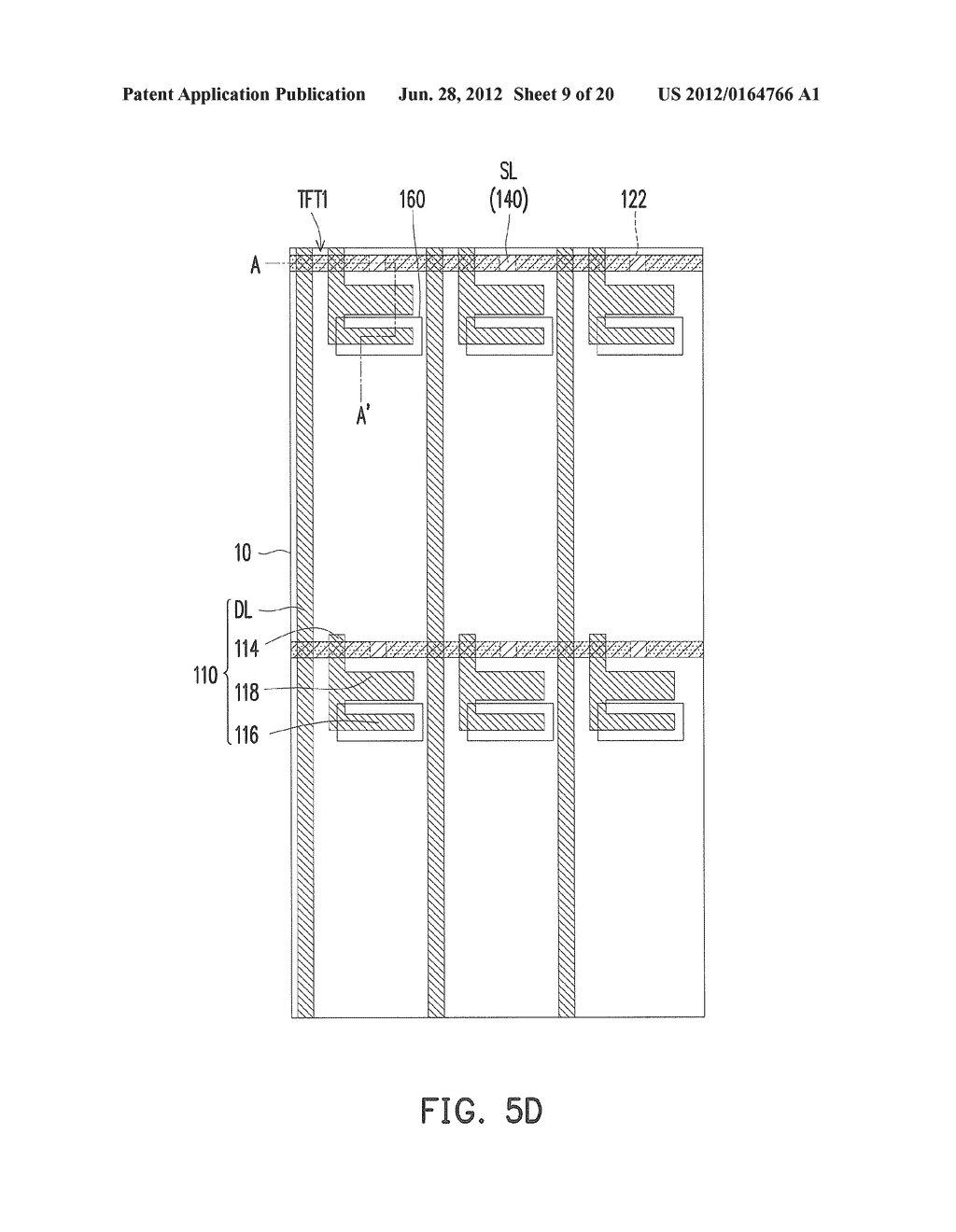 METHOD OF FABRICATING AN ACTIVE DEVICE ARRAY AND FABRICATING AN ORGANIC     LIGHT EMITTING DIODE ARRAY - diagram, schematic, and image 10