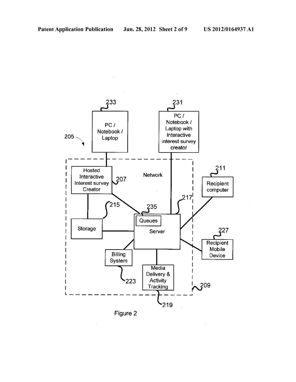 SYSTEM FOR PROVIDING INTERACTIVE USER INTEREST SURVEY TO USERS OF MOBILE     DEVICES - diagram, schematic, and image 03