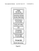 SYSTEM FOR PROVIDING INTERACTIVE USER INTEREST SURVEY TO USERS OF MOBILE     DEVICES diagram and image