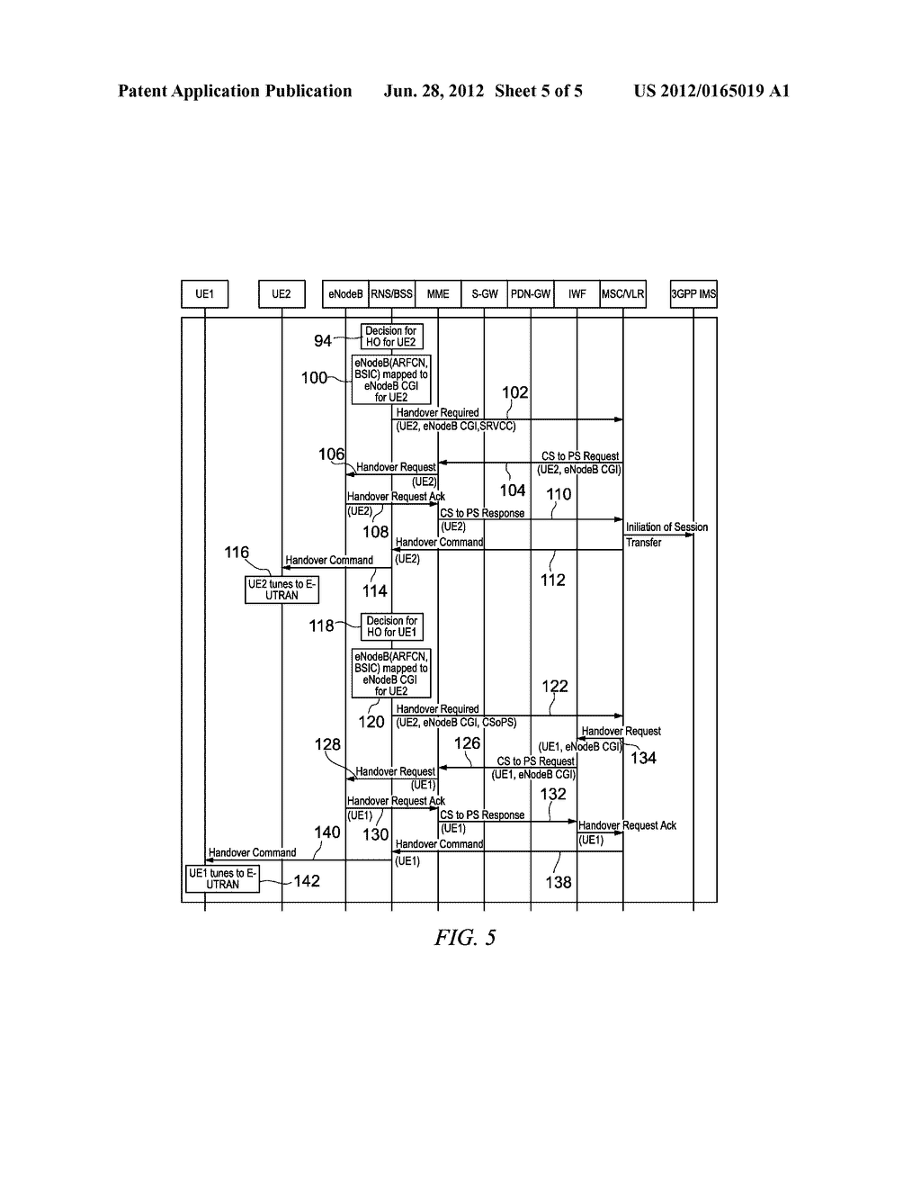 METHOD FOR MANAGING CS IRAT HANDOVER FROM 2G/3G NETWORK TO LTE NETWORK - diagram, schematic, and image 06