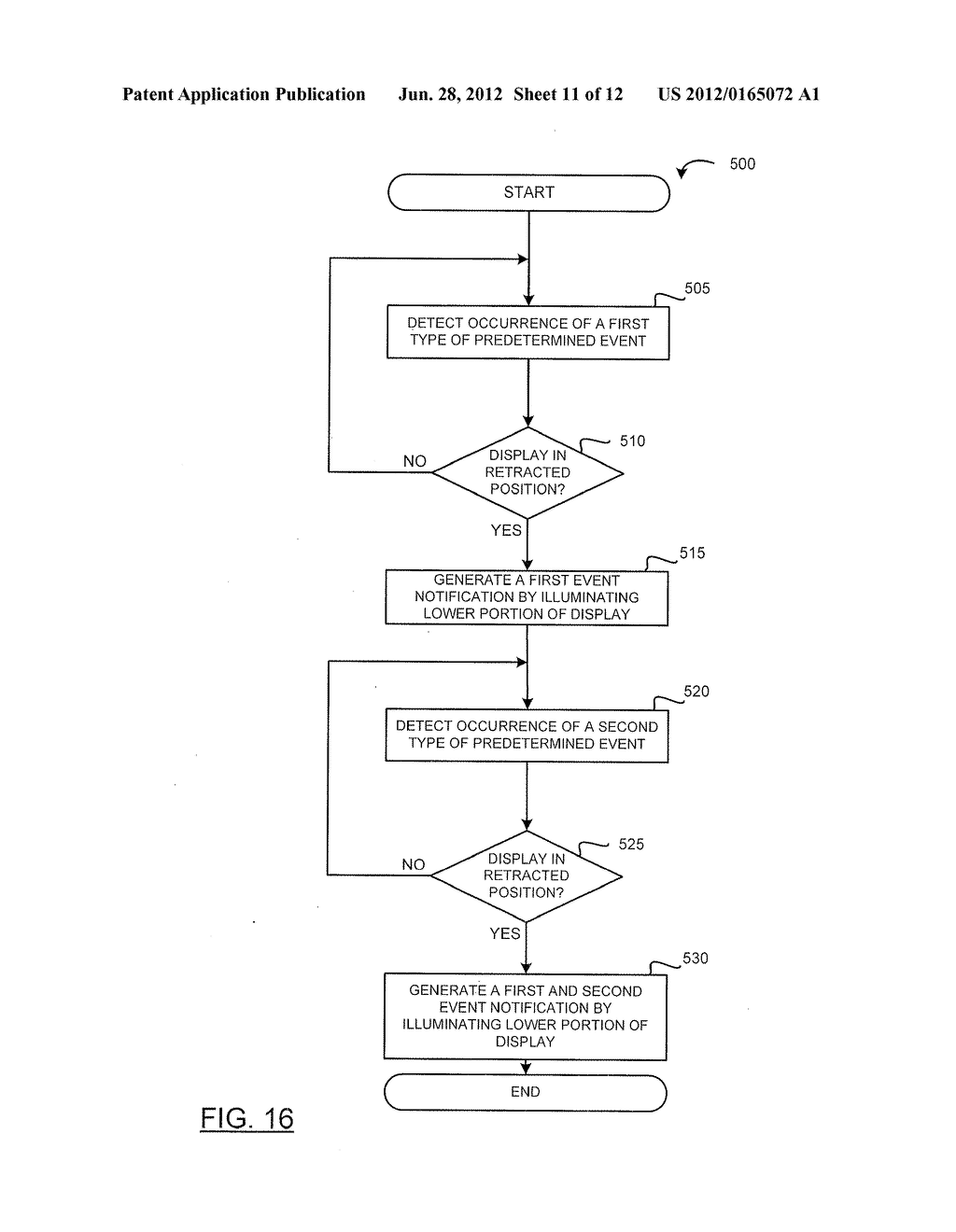 PORTABLE ELECTRONIC DEVICE HAVING SLIDING DISPLAY PROVIDING EVENT     NOTIFICATION - diagram, schematic, and image 12