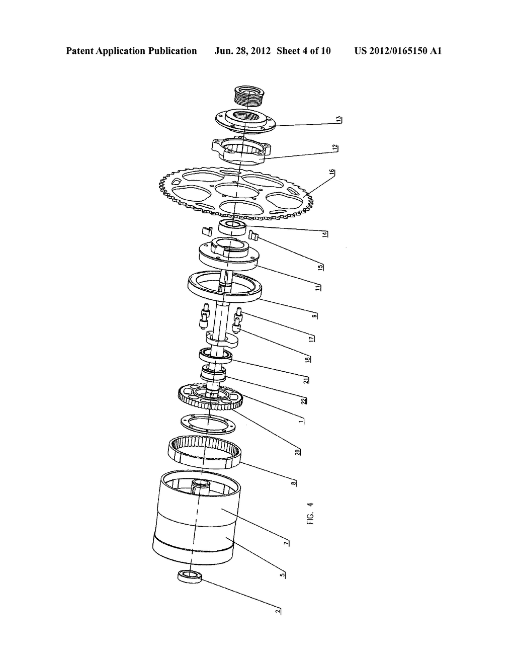 MOTOR HAVING AN AUXILIARY DRIVEN SHAFT - diagram, schematic, and image 05