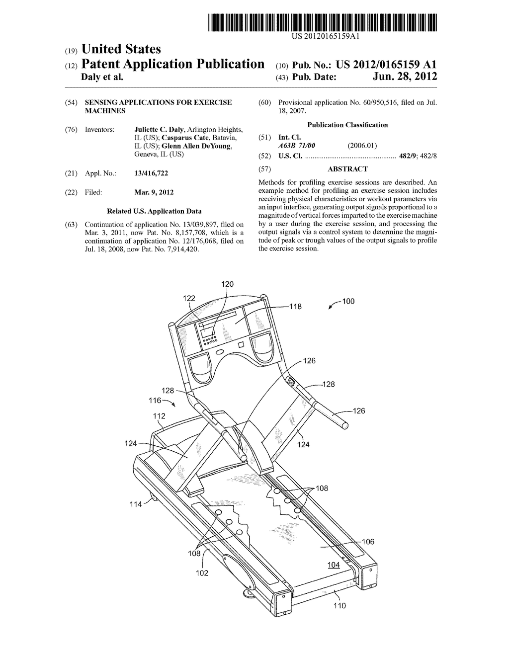 SENSING APPLICATIONS FOR EXERCISE MACHINES - diagram, schematic, and image 01