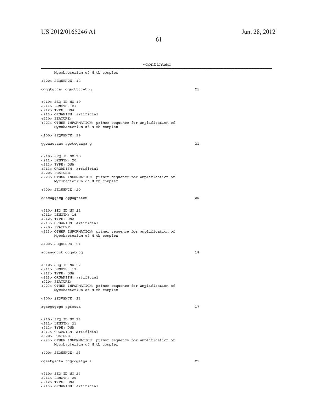 Method of Diagnosis of Infection by Mycobacteria and Reagents Therefor - diagram, schematic, and image 92