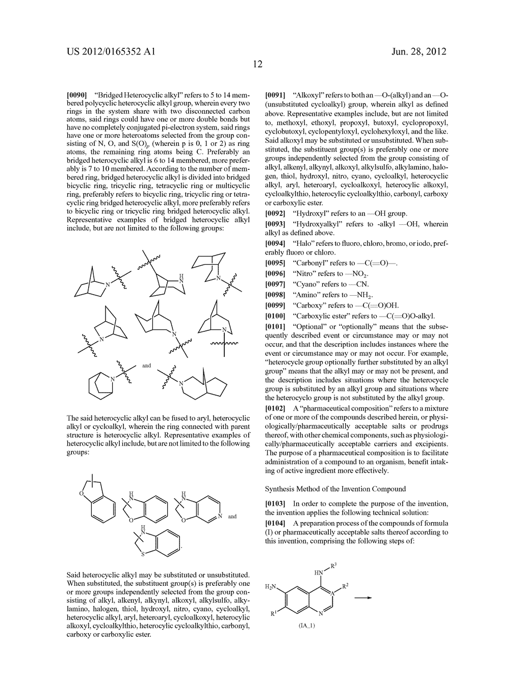 6-AMINO QUINAZOLINE OR 3-CYANO QUINOLINE DERIVATIVES, PREPARATION METHODS     AND PHARMACEUTICAL USES THEREOF - diagram, schematic, and image 13