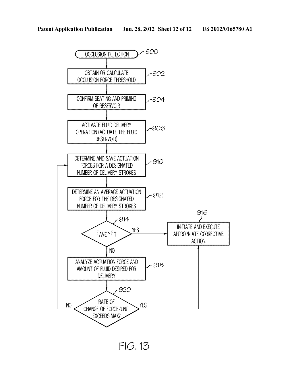 MONITORING THE OPERATING HEALTH OF A FORCE SENSOR IN A FLUID INFUSION     DEVICE - diagram, schematic, and image 13