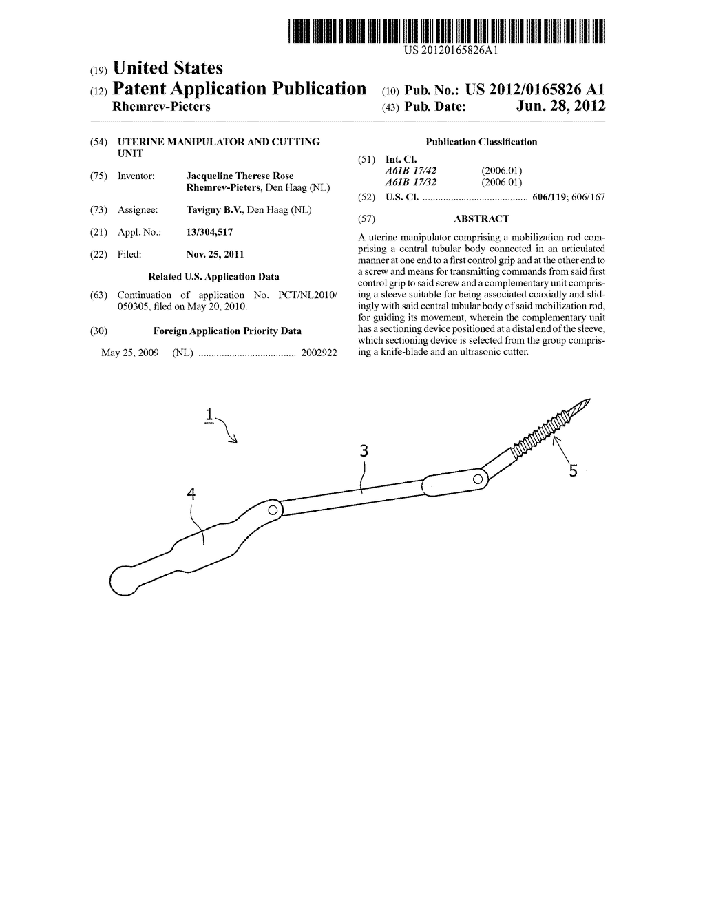 Uterine Manipulator and Cutting Unit - diagram, schematic, and image 01