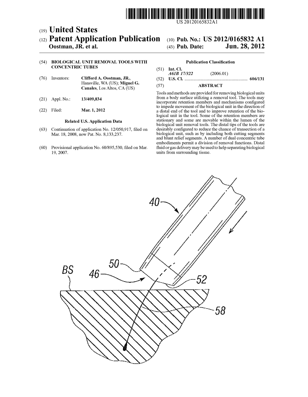 Biological Unit Removal Tools with Concentric Tubes - diagram, schematic, and image 01