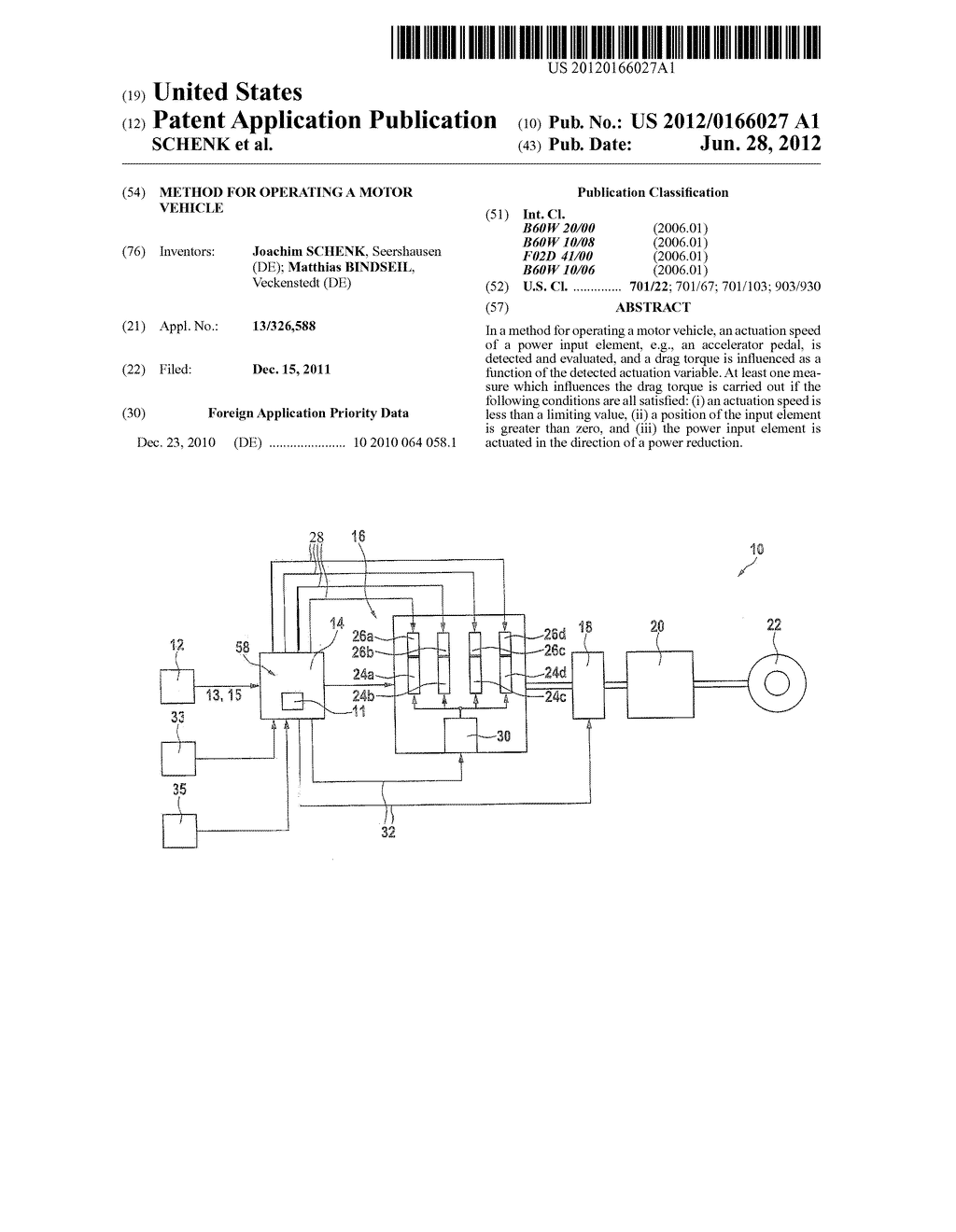 Method for operating a motor vehicle - diagram, schematic, and image 01