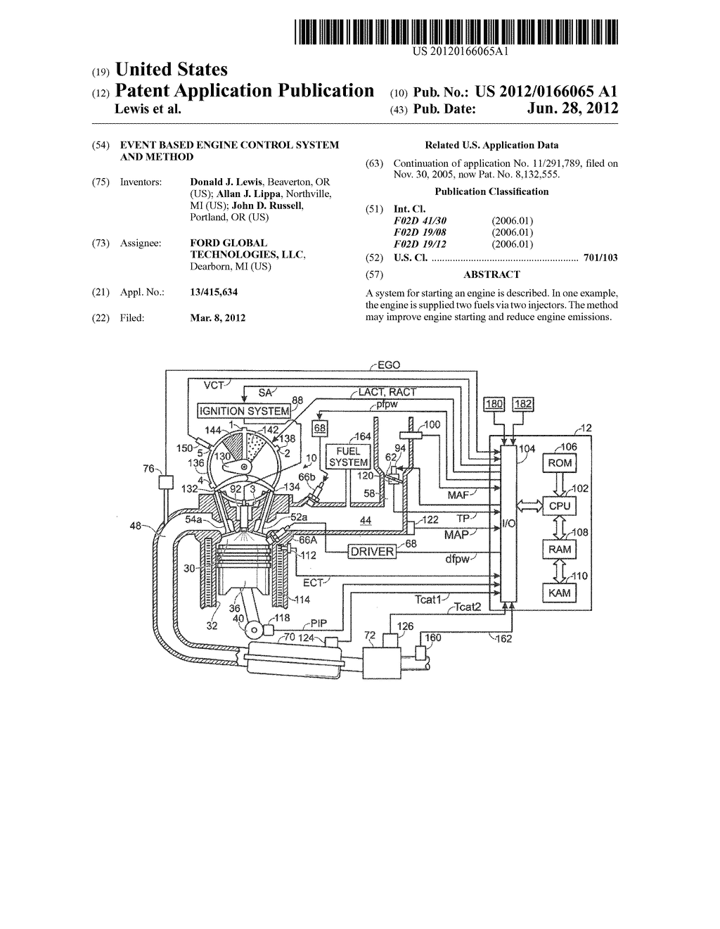 EVENT BASED ENGINE CONTROL SYSTEM AND METHOD - diagram, schematic, and image 01