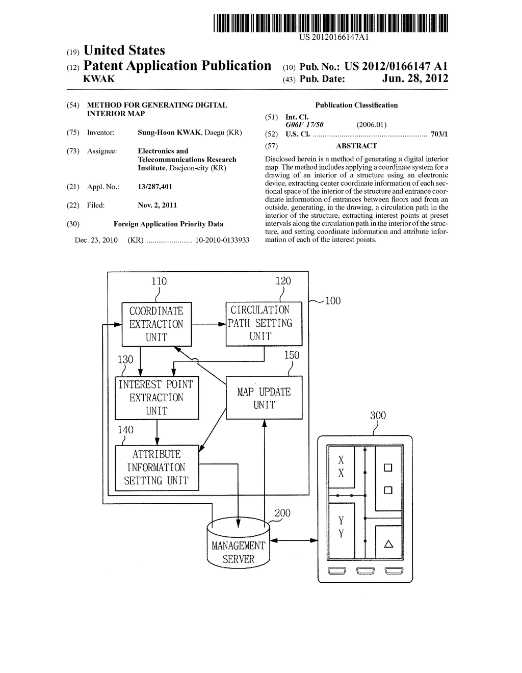 METHOD FOR GENERATING DIGITAL INTERIOR MAP - diagram, schematic, and image 01