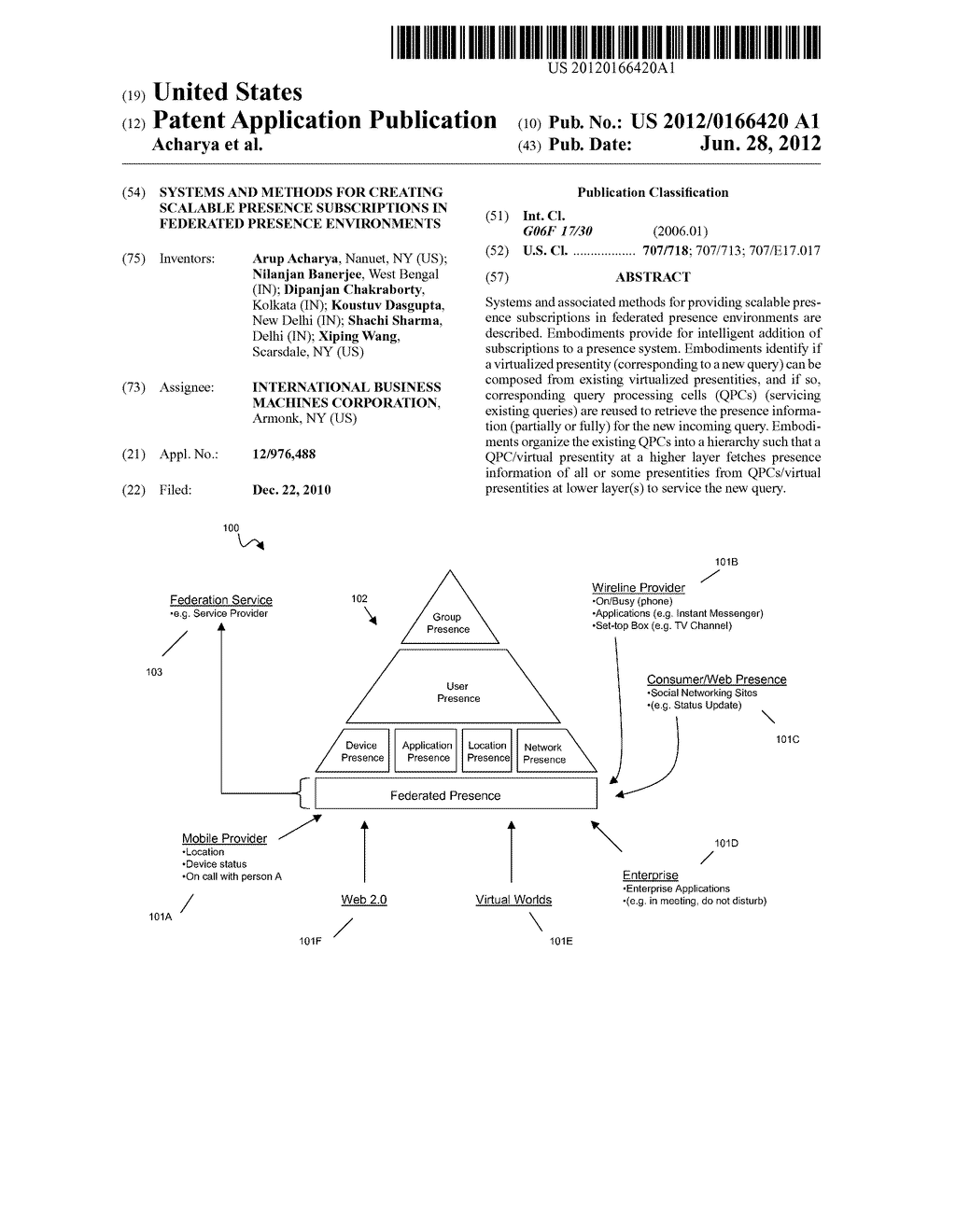 SYSTEMS AND METHODS FOR CREATING SCALABLE PRESENCE SUBSCRIPTIONS IN     FEDERATED PRESENCE ENVIRONMENTS - diagram, schematic, and image 01