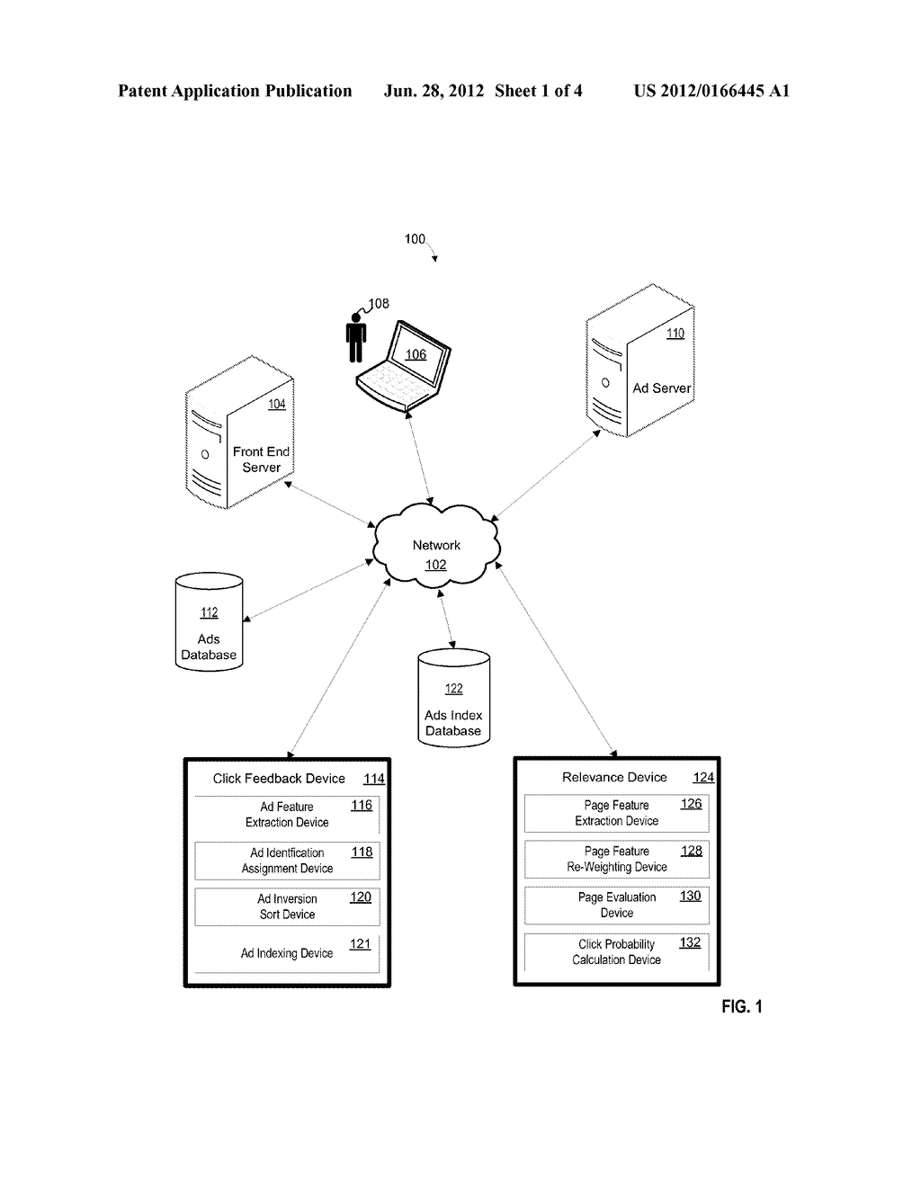 METHOD, APPARATUS AND COMPUTER READABLE MEDIUM FOR INDEXING     ADVERTISEMENTS TO COMBINE RELEVANCE WITH CONSUMER CLICK FEEDBACK - diagram, schematic, and image 02
