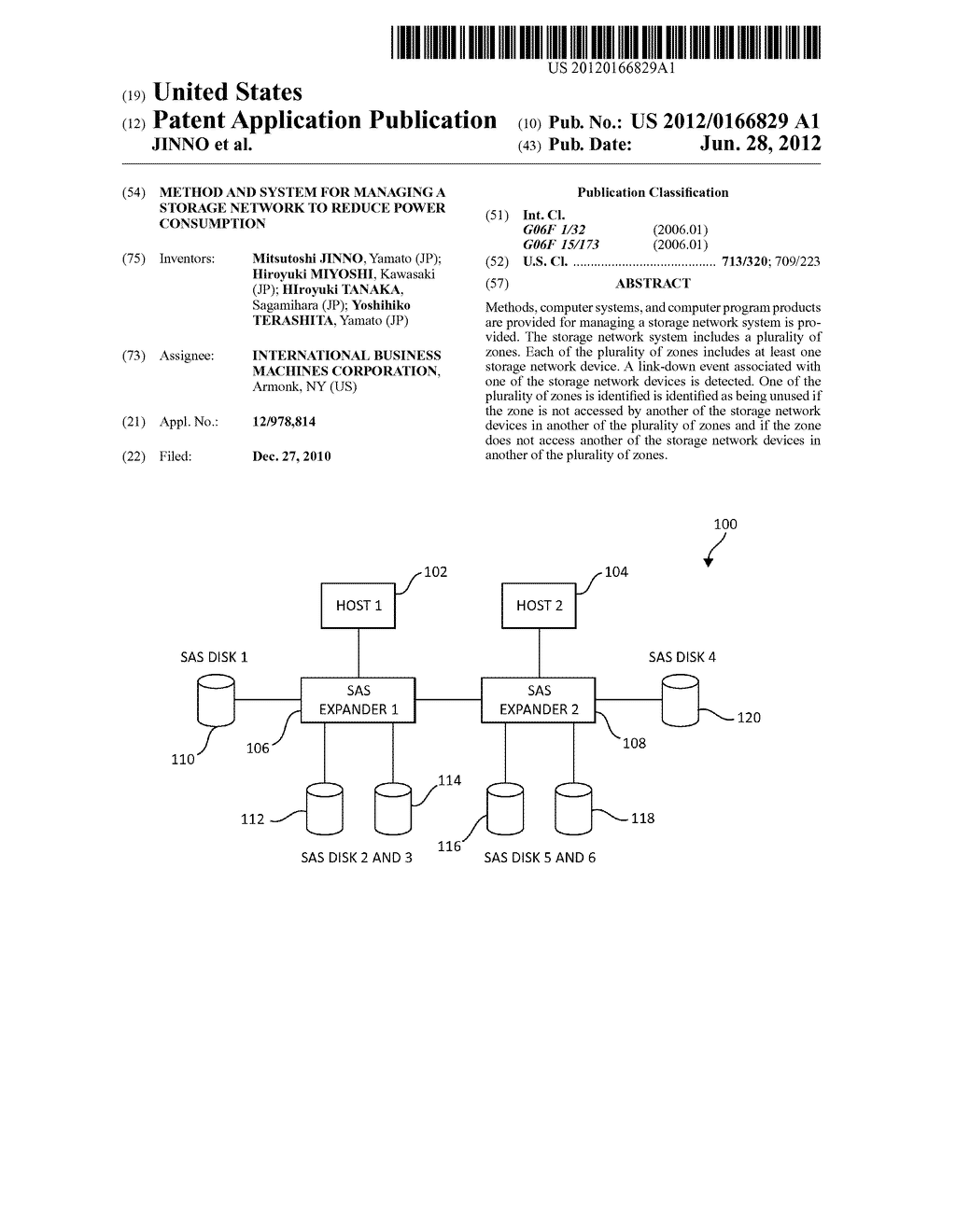 METHOD AND SYSTEM FOR MANAGING A STORAGE NETWORK TO REDUCE POWER     CONSUMPTION - diagram, schematic, and image 01