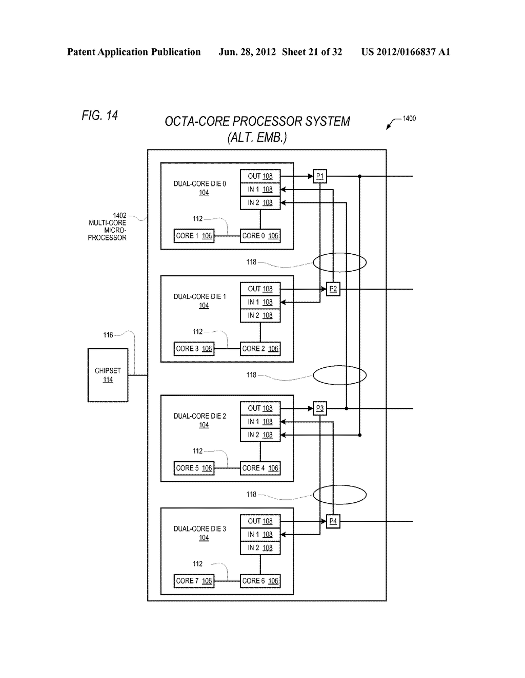 DECENTRALIZED POWER MANAGEMENT DISTRIBUTED AMONG MULTIPLE PROCESSOR CORES - diagram, schematic, and image 22