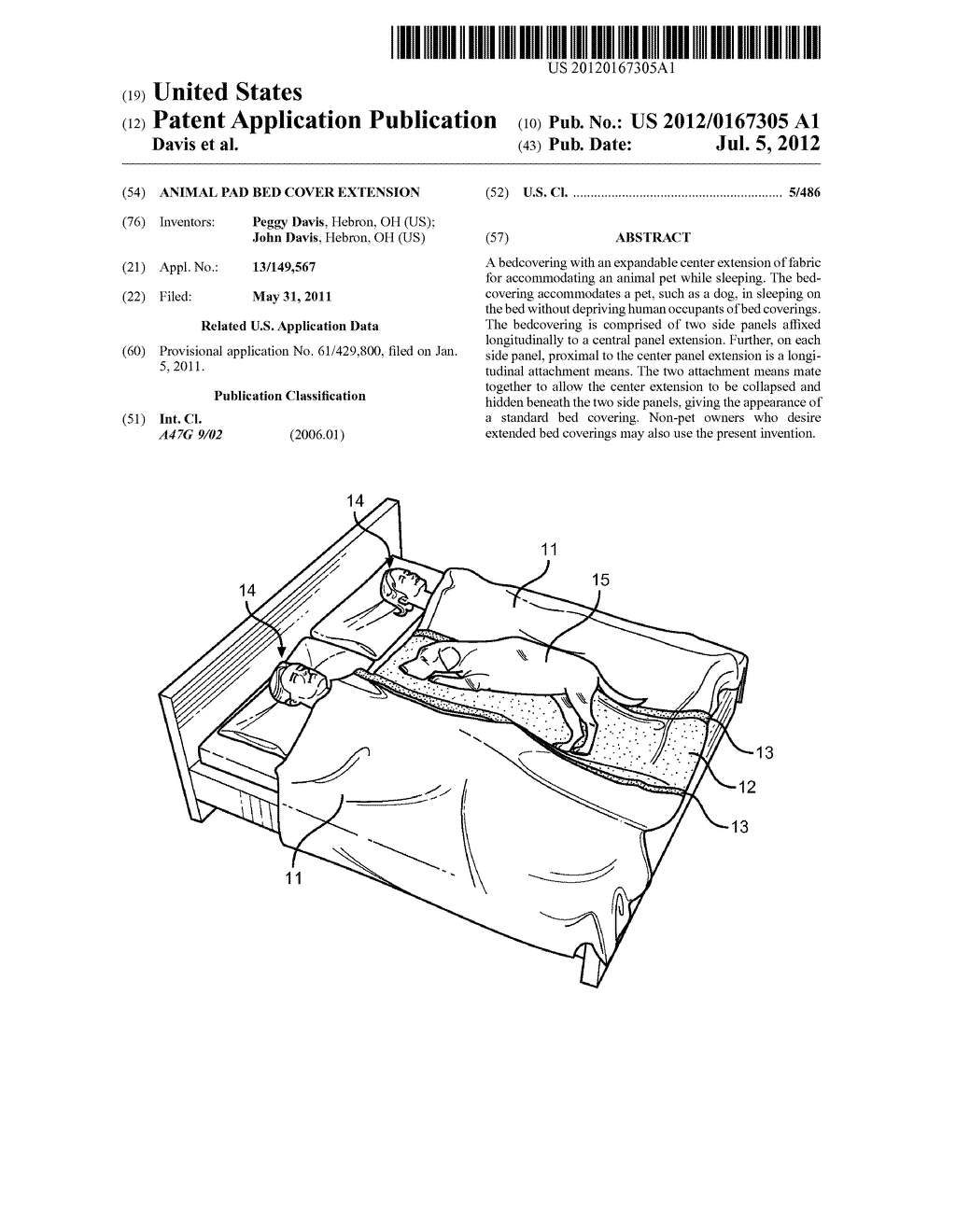 Animal Pad Bed Cover Extension - diagram, schematic, and image 01