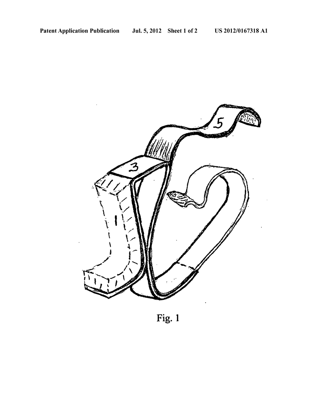 Golf club head cleaner attached to you footwear - diagram, schematic, and image 02