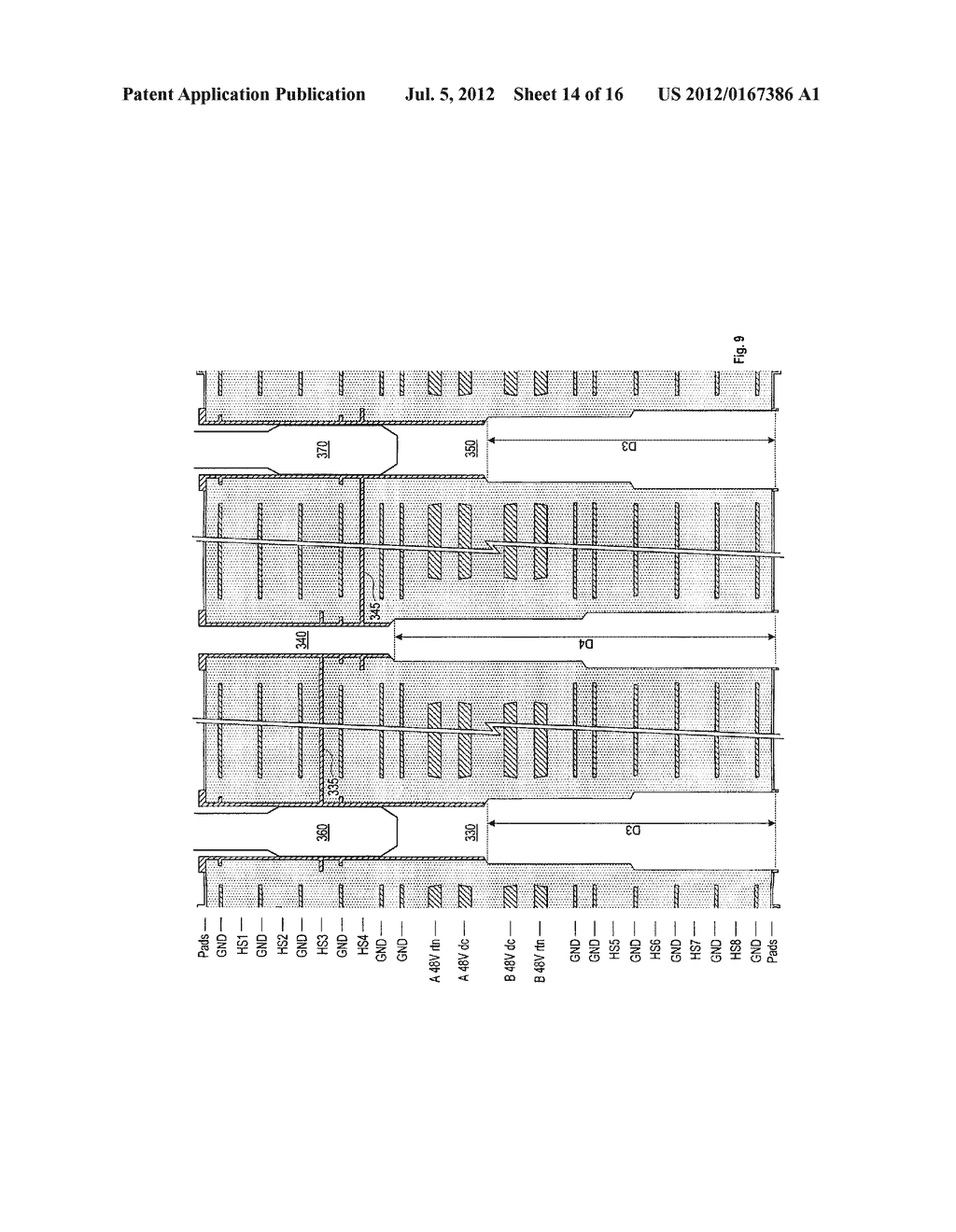 HIGH-SPEED ROUTER WITH BACKPLANE USING MULTI-DIAMETER DRILLED THRU-HOLES     AND VIAS - diagram, schematic, and image 15