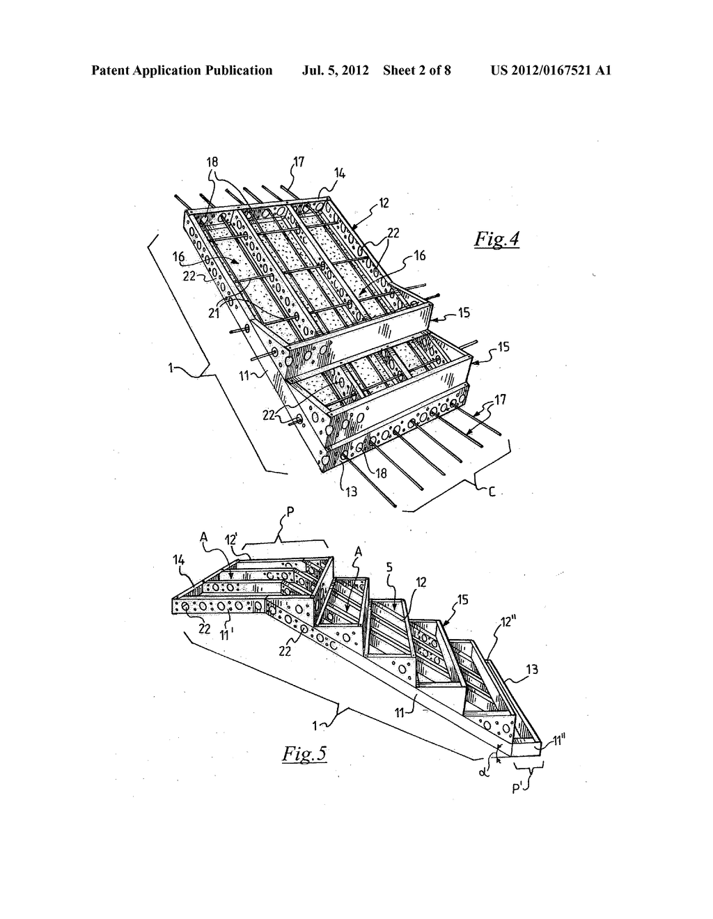 LOST FORMWORK STRUCTURE FOR MAKING STAIRCASES AND STAIR-LANDINGS, METHOD     FOR MAKING SUCH STRUCTURES AND METHOD FOR THE RELATIVE APPLICATION - diagram, schematic, and image 03