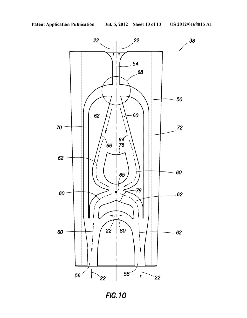 CONE AND PLATE FLUIDIC OSCILLATOR INSERTS FOR USE WITH A SUBTERRANEAN WELL - diagram, schematic, and image 11