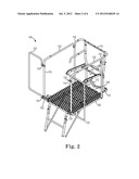 HUNTING LADDER STAND HAVING AN ENCLOSED PLATFORM diagram and image