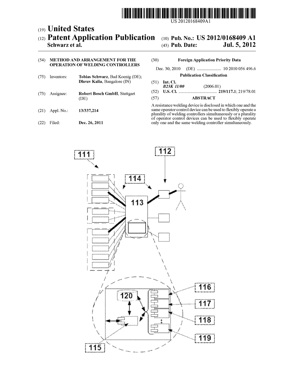 Method and Arrangement for the Operation of Welding Controllers - diagram, schematic, and image 01