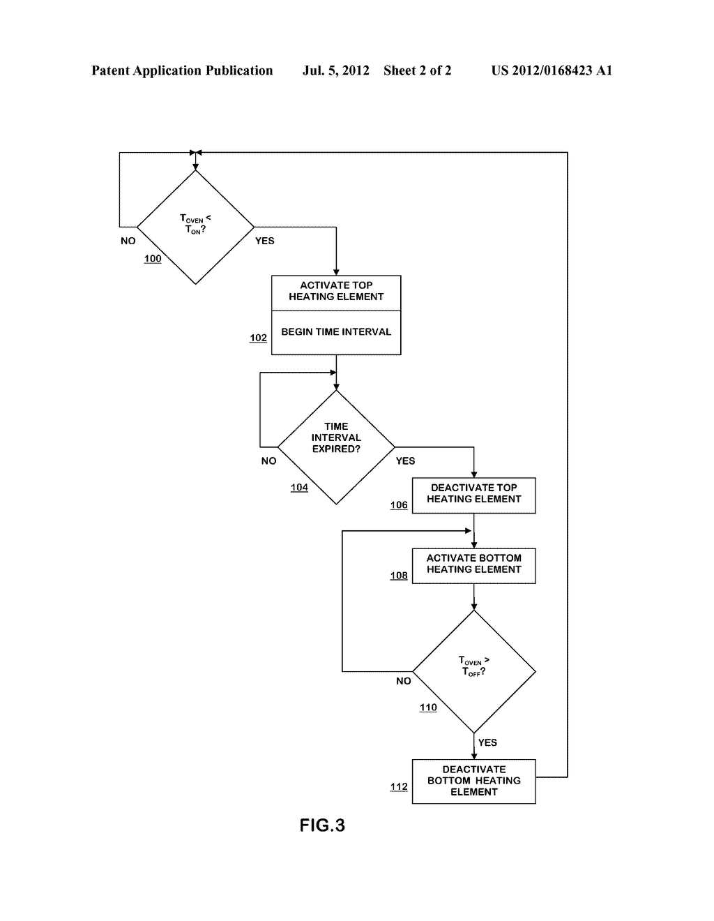 METHOD AND APPARATUS FOR TOP HEAT BAKE ASSIST IN A GAS OVEN APPLIANCE - diagram, schematic, and image 03