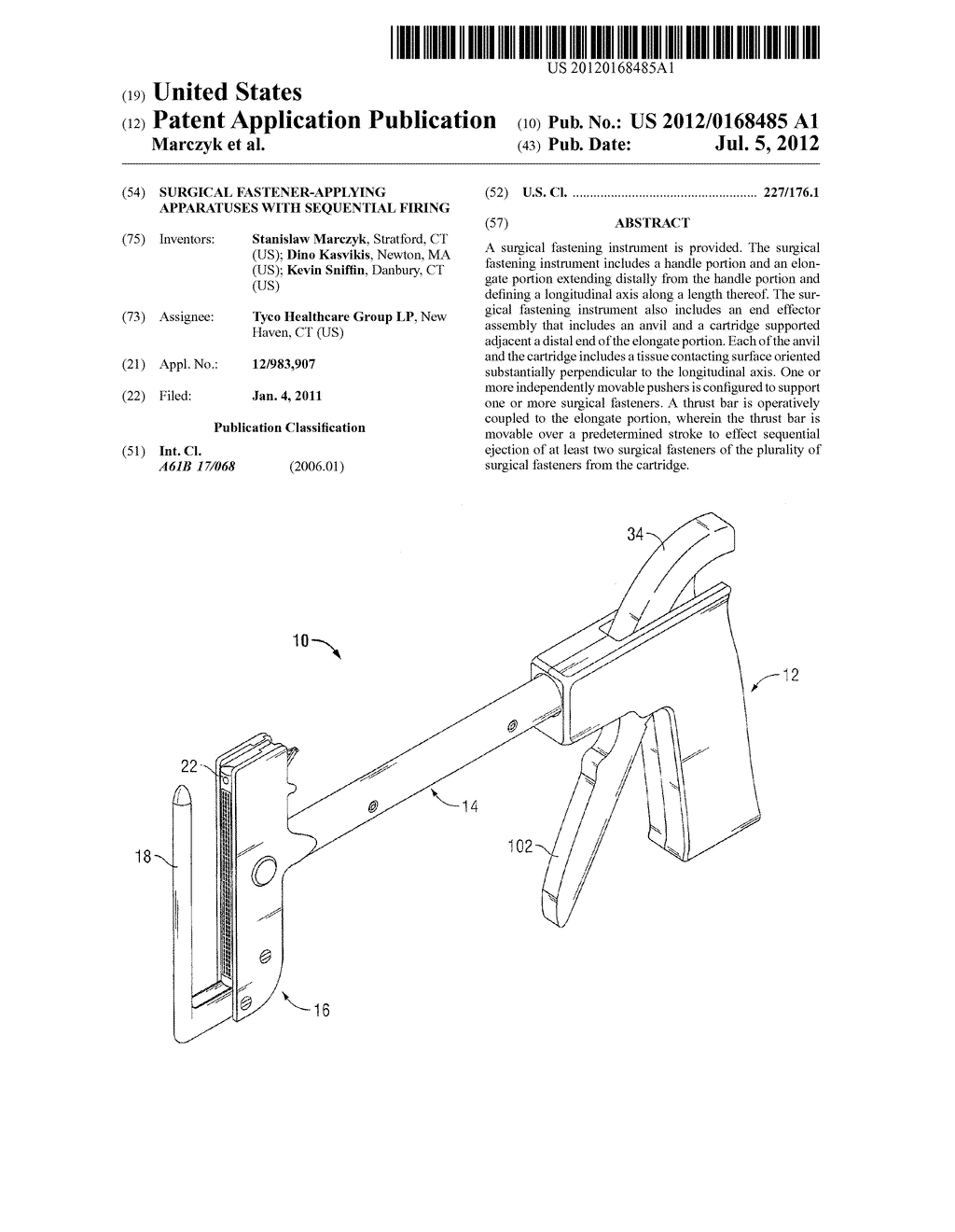 Surgical Fastener-Applying Apparatuses With Sequential Firing - diagram, schematic, and image 01