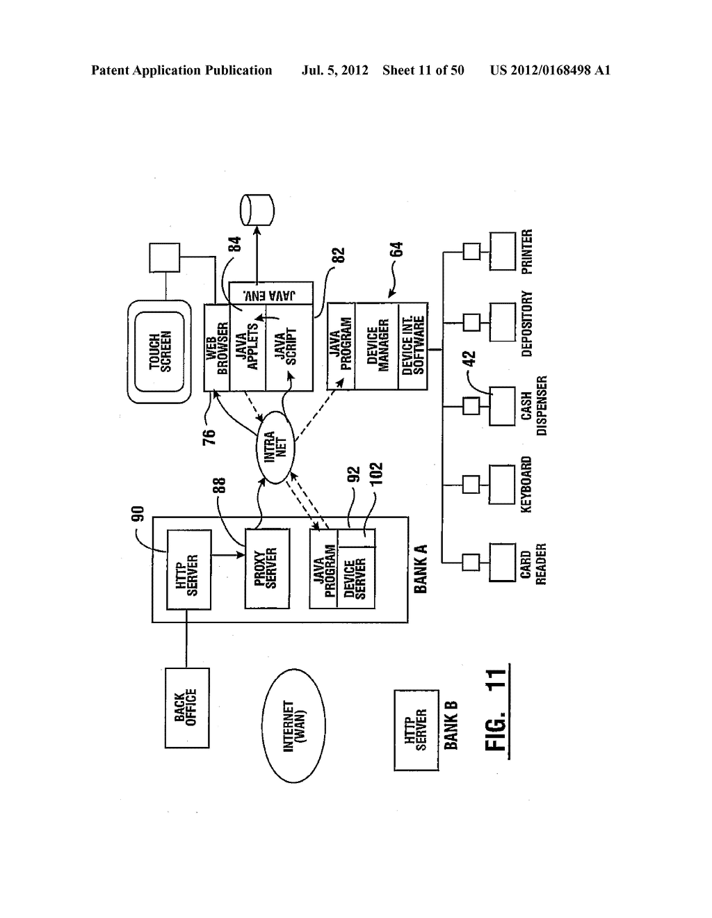 BANKING MACHINE THAT OPERATES RESPONSIVE TO DATA BEARING RECORDS - diagram, schematic, and image 12