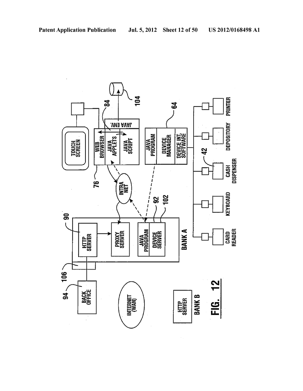 BANKING MACHINE THAT OPERATES RESPONSIVE TO DATA BEARING RECORDS - diagram, schematic, and image 13