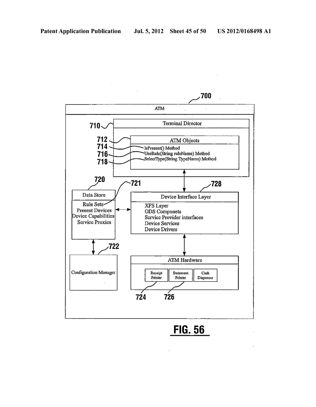 BANKING MACHINE THAT OPERATES RESPONSIVE TO DATA BEARING RECORDS - diagram, schematic, and image 46