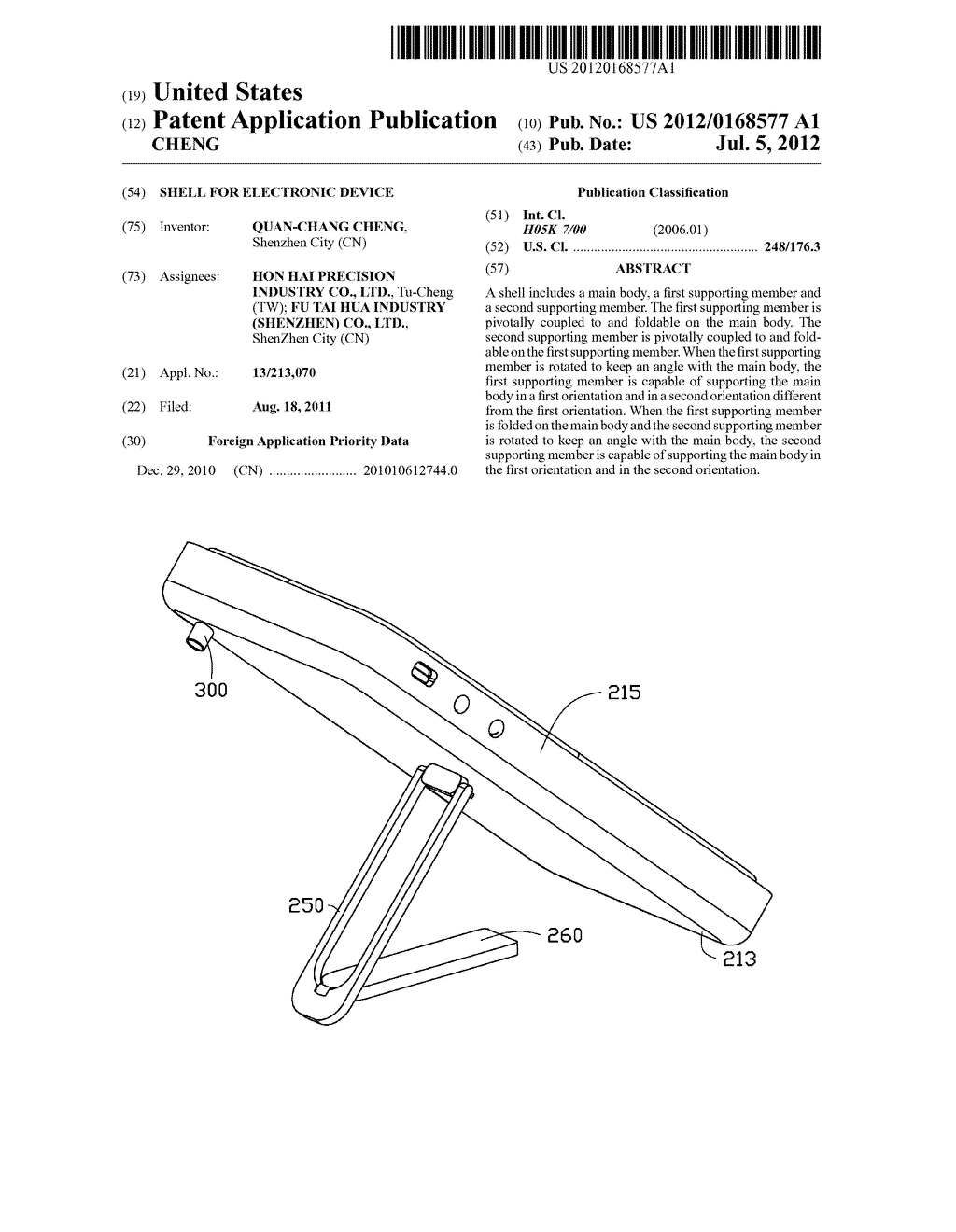 SHELL FOR ELECTRONIC DEVICE - diagram, schematic, and image 01