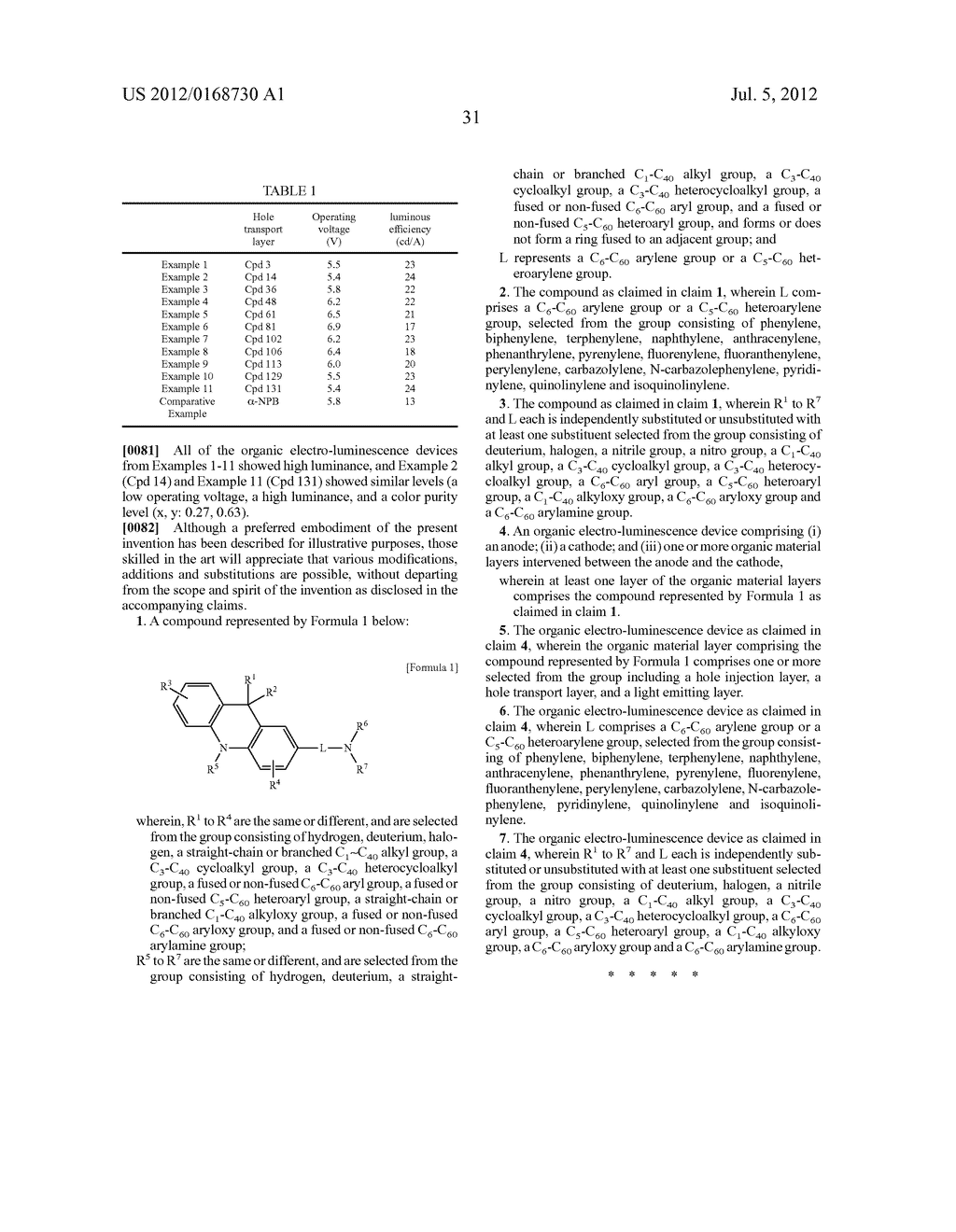 ACRIDINE DERIVATIVE AND ORGANIC ELECTROLUMINESCENCE DEVICE INCLUDING THE     SAME - diagram, schematic, and image 32