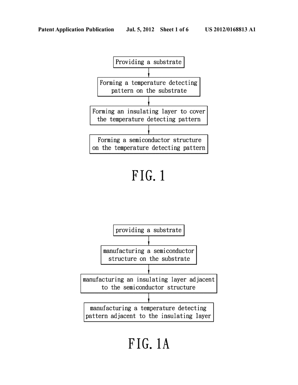 LIGHT EMITTING DIODE WITH A TEMPERATURE DETECTING PATTERN AND     MANUFACTURING METHOD THEREOF - diagram, schematic, and image 02