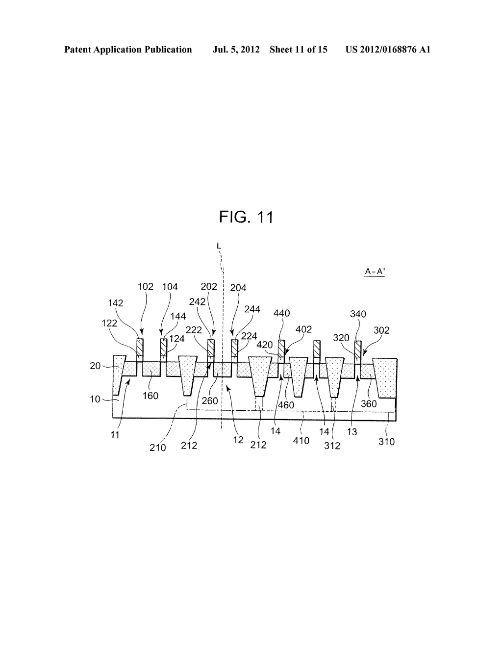 METHOD OF MANUFACTURING SEMICONDUCTOR DEVICE HAVING PLURAL TRANSISTORS     FORMED IN WELL REGION AND SEMICONDUCTOR DEVICE - diagram, schematic, and image 12