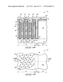 Semiconductor Constructions Containing Tubular Capacitor Storage Nodes,     And Retaining Structures Along Portions Of The Tubular Capacitor Storage     Nodes diagram and image