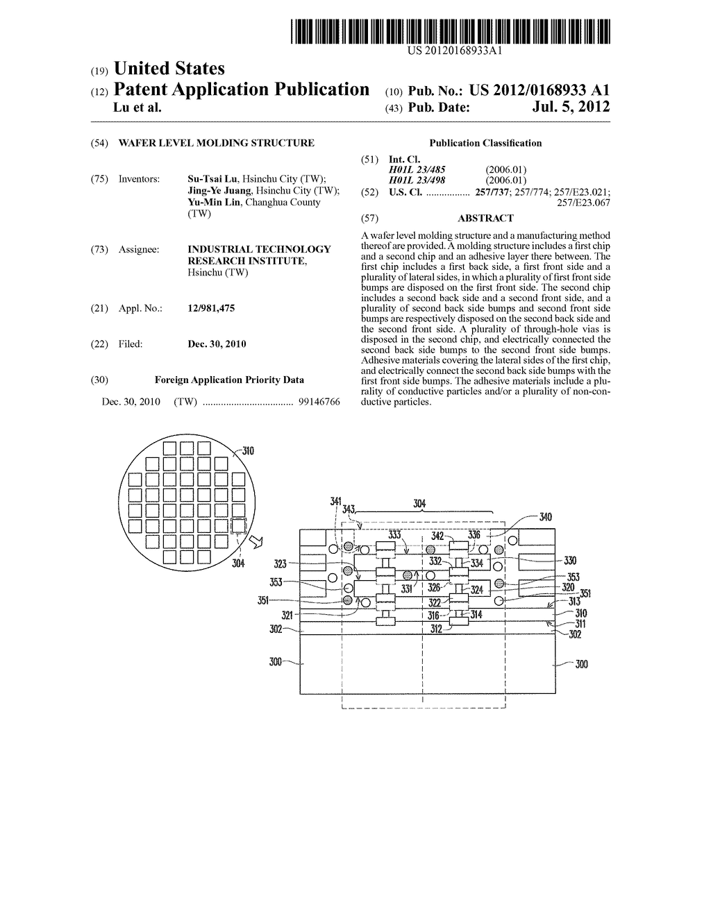 WAFER LEVEL MOLDING STRUCTURE - diagram, schematic, and image 01