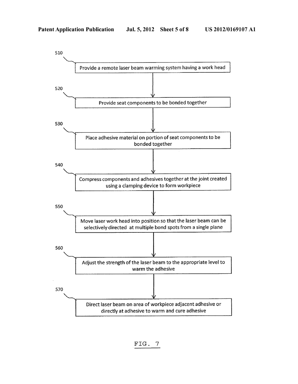 SEAT FRAME AND METHOD OF FORMING USING A LASER WARMED ADJESIVE - diagram, schematic, and image 06