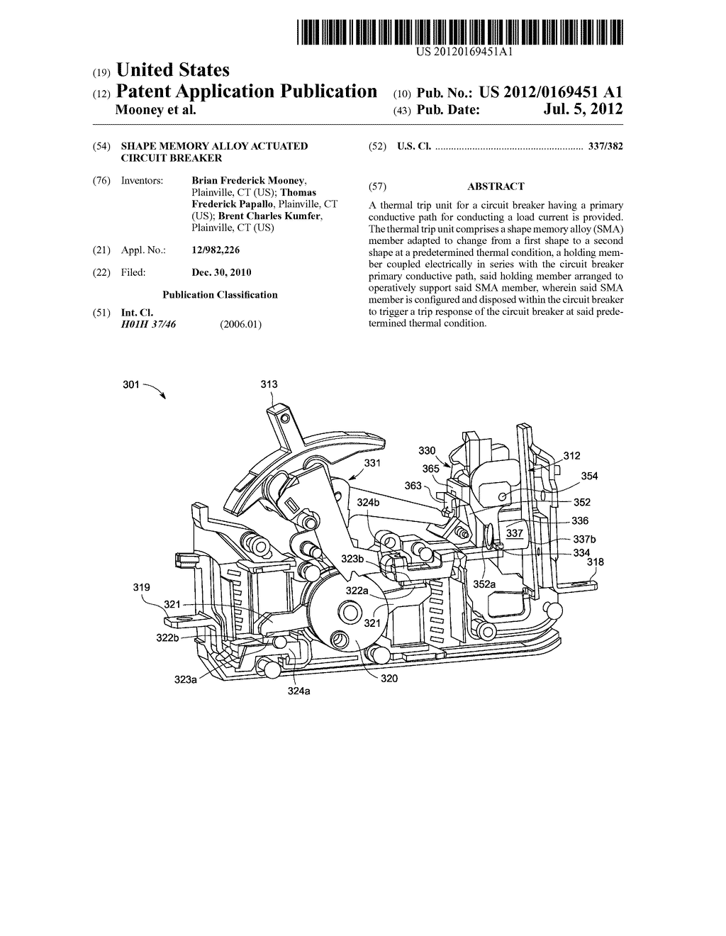 SHAPE MEMORY ALLOY ACTUATED CIRCUIT BREAKER - diagram, schematic, and image 01