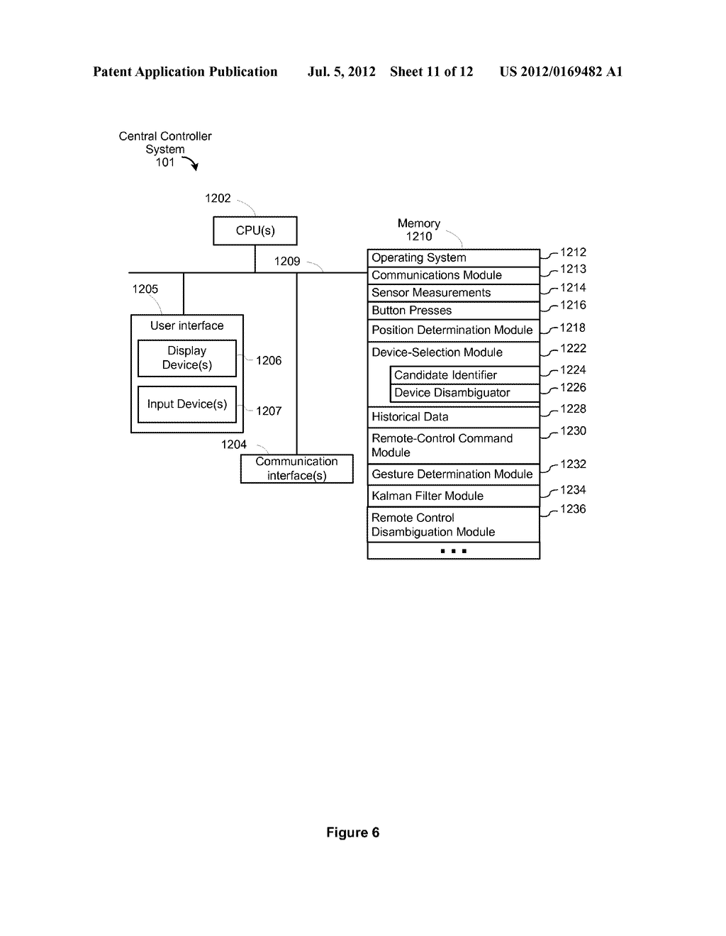 System and Method for Selecting a Device for Remote Control Based on     Determined Navigational State of a Remote Control Device - diagram, schematic, and image 12