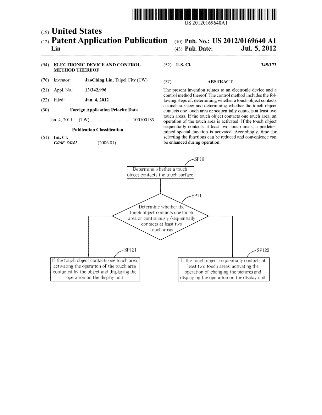 ELECTRONIC DEVICE AND CONTROL METHOD THEREOF - diagram, schematic, and image 01