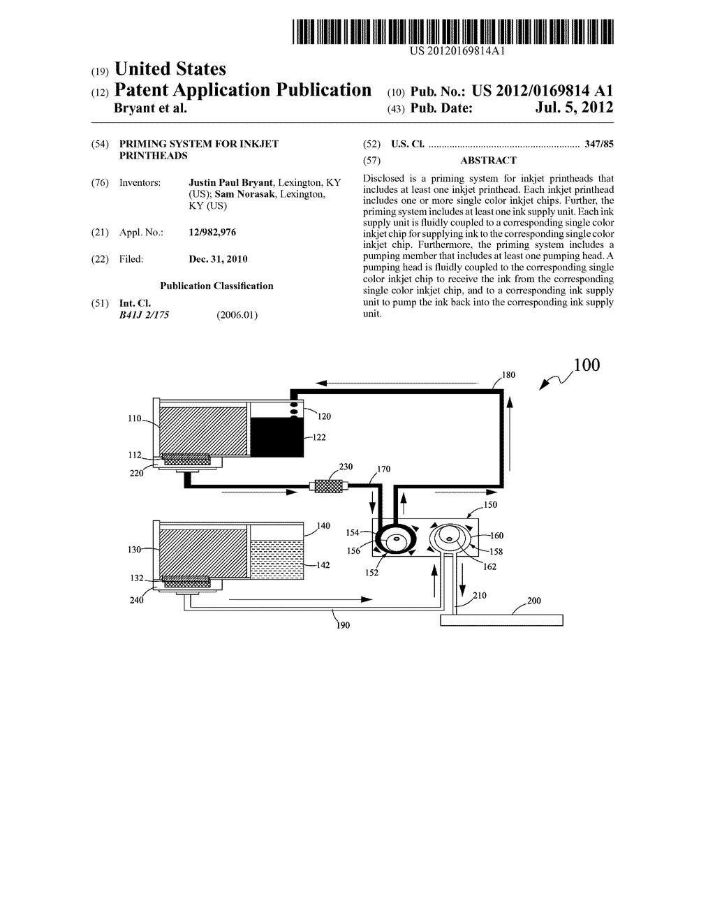 PRIMING SYSTEM FOR INKJET PRINTHEADS - diagram, schematic, and image 01